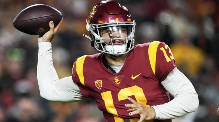USC quarterback Caleb Williams is the favorite to be the No. 1 pick in the 2024 NFL draft.